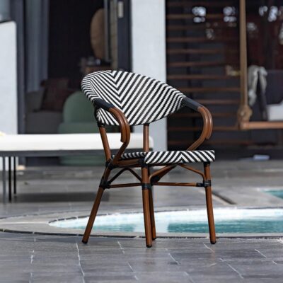 Chair isak black white (2)