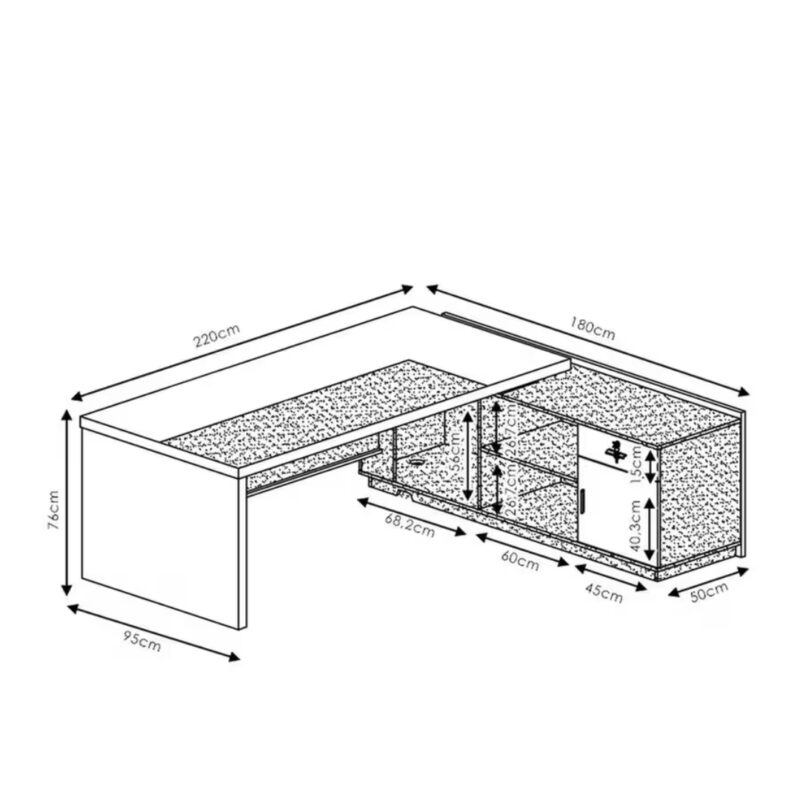 Oscar office desk 200x180cm (9)