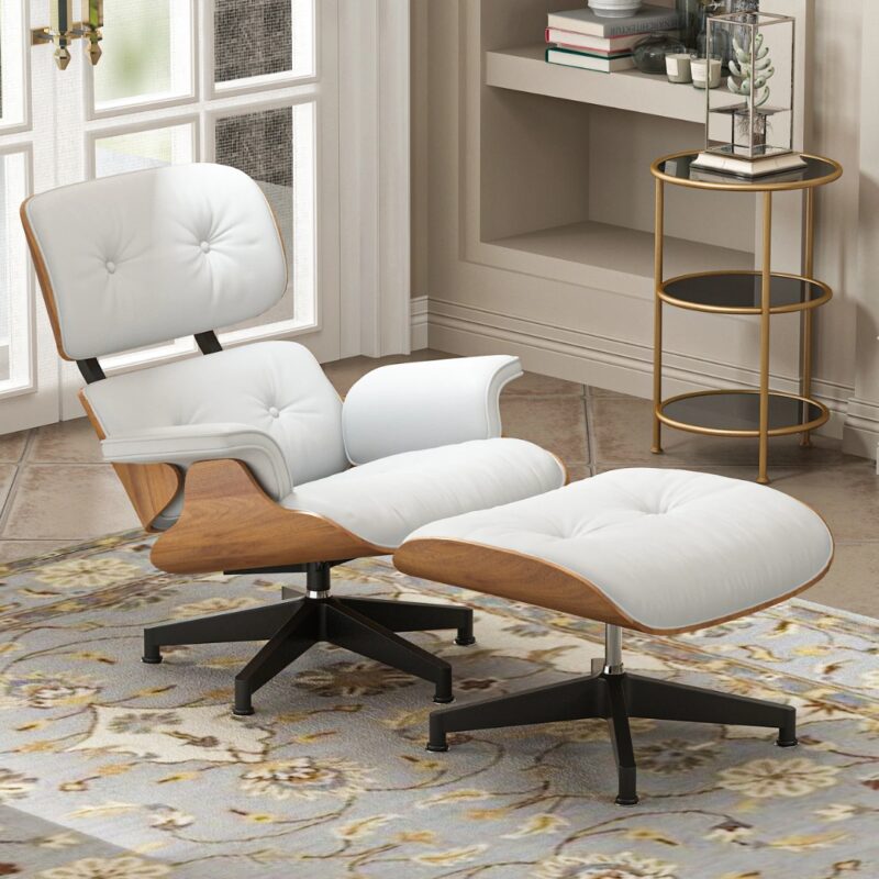 Armchair eames white vegan (3)