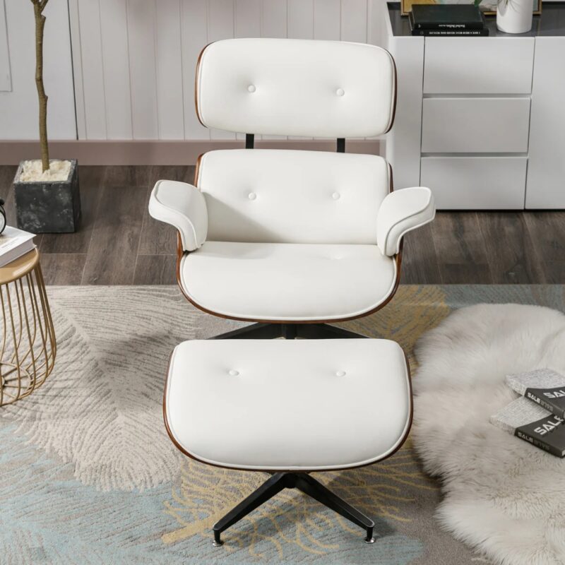 Armchair eames white vegan (5)