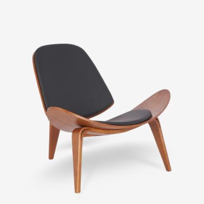 Armchair shell black walnut (1)