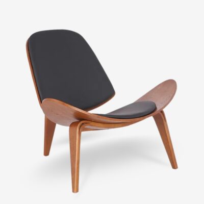Armchair shell black walnut