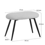Armchair with stool practik white (10)