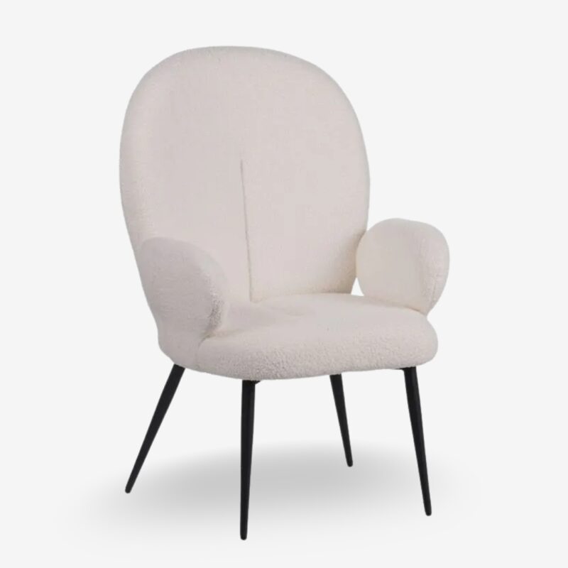 Armchair with stool practik white (7)