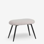 Armchair with stool practik white (8)