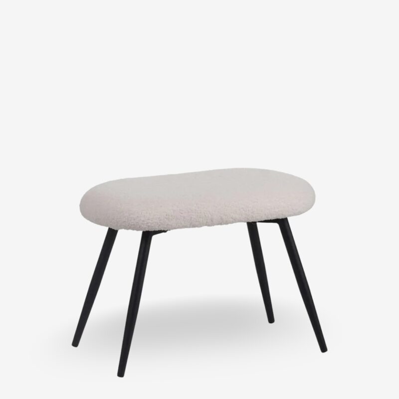 Armchair with stool practik white (8)