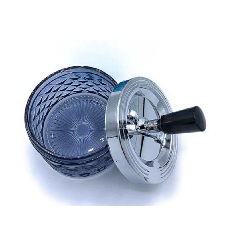 Ashtray cristallo smoke black (10)