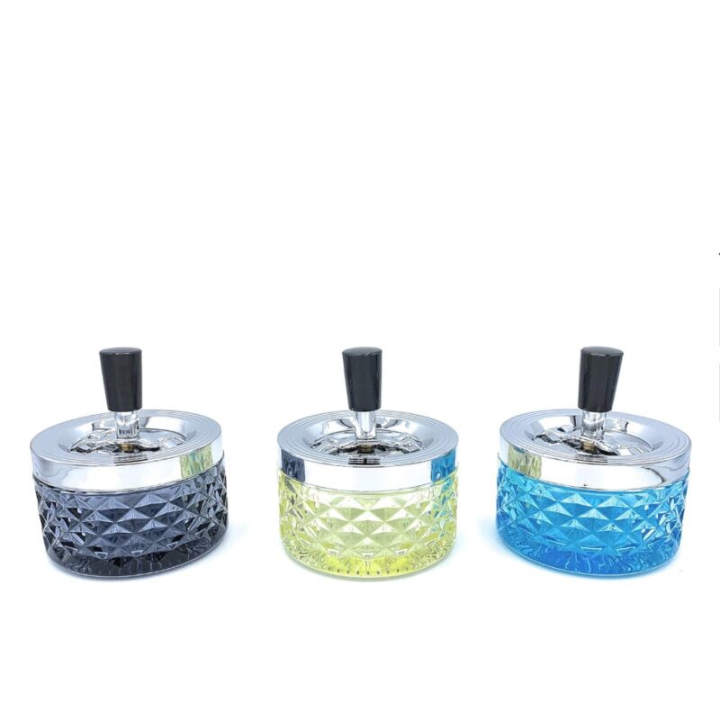 Ashtray cristallo smoke black (8)