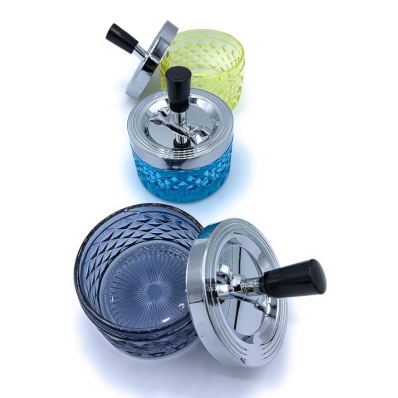 Ashtray cristallo smoke black (9)