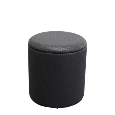Chest stool venezia storage anthracite Ø40cm (1)