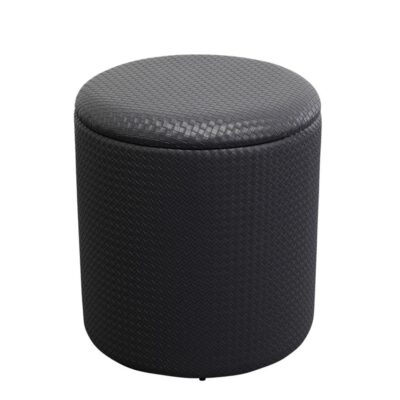 Chest stool venezia storage anthracite Ø40cm