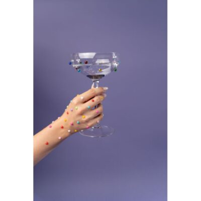 Cocktail glass party dots 19cm (2)