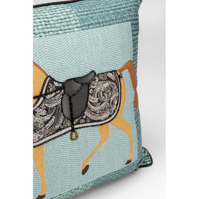 Cushion show horse plaid 45x45cm (4)