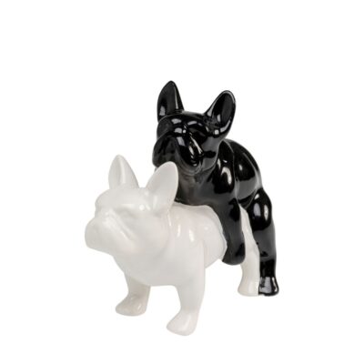 Deco figurine love dogs black