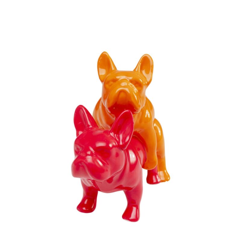 Deco figurine love dogs pink duo pop (2)