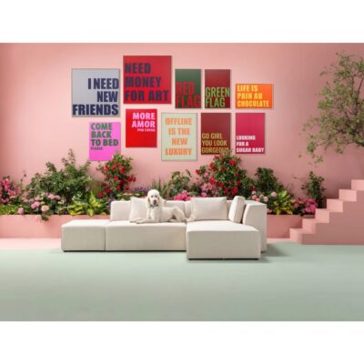 Framed picture go girl 50x70cm (2)