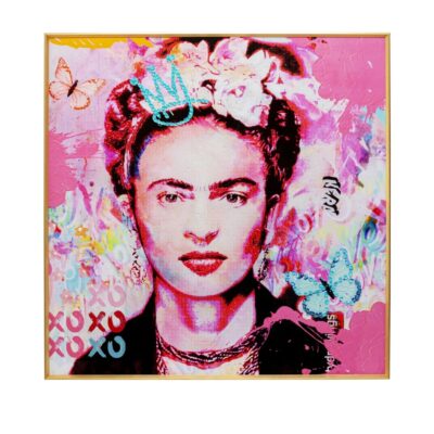 Framed picture la viva mexico 100x100cm
