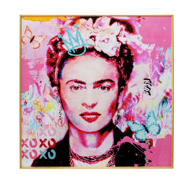 Framed picture la viva mexico 100x100cm