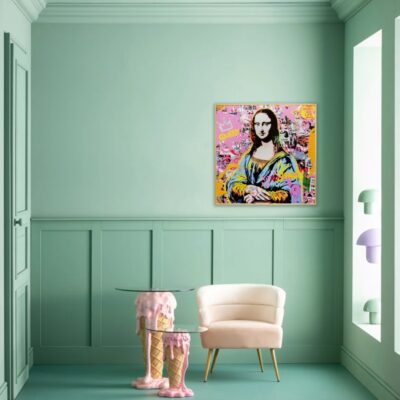Framed picture la viva woman 100x100cm (2)