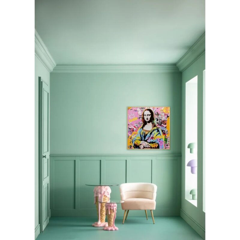 Framed picture la viva woman 100x100cm (3)