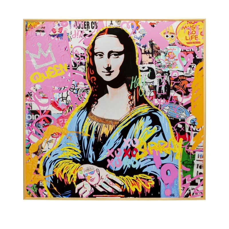 Framed picture la viva woman 100x100cm