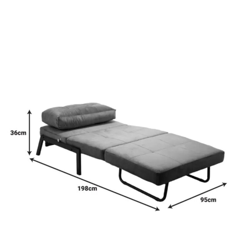 Recliner armchair bed peache (9)