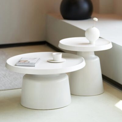 Side table genova white Ø50cm (7)