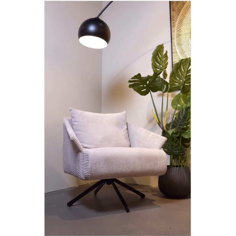 Swivel armchair milo grey (2)