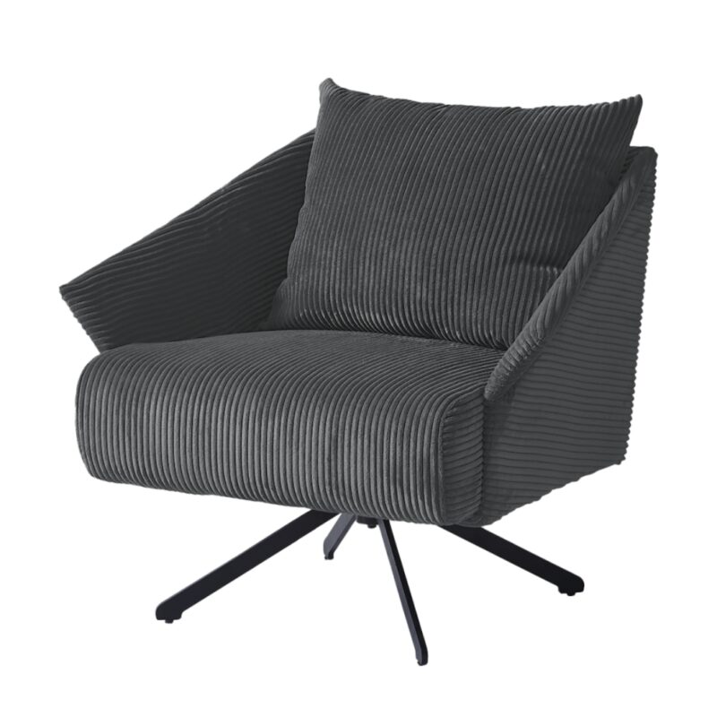 Swivel armchair milo grey (3)