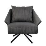 Swivel armchair milo grey (4)