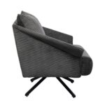 Swivel armchair milo grey (5)
