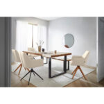 Swivel Chair Debra Beige Black