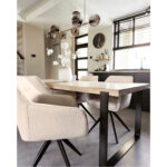 Swivel Chair Debra Beige Black (2)