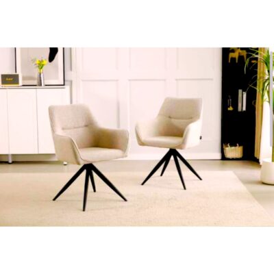Swivel chair debra beige black (10)