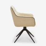 Swivel chair debra beige black (3)