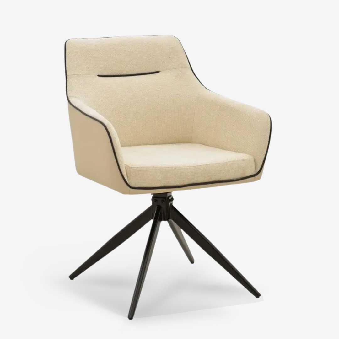 Swivel Chair Debra Beige_Black Swivel chair debra beige black