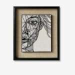 60x70 cm boyutlarında doğrusal geometri resmi.