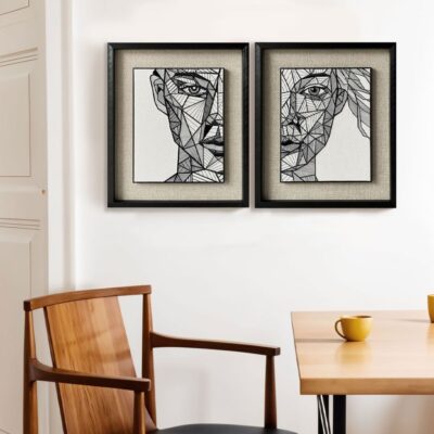 Picture linear geometry 60x70cm (2)