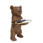 Deco figurine butler standing bear 35cm