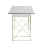 Desk polar brass matt 8mm tempered glass (7)