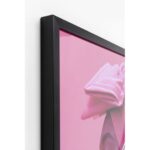 Framed picture led pink woman 80x80cm (5)