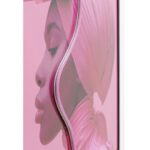 Framed picture led pink woman 80x80cm (6)