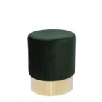 Stool cherry dark green brass Ø35cm