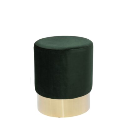 Stool cherry dark green brass Ø35cm