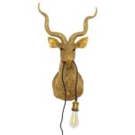 Wall lamp animal goat gold