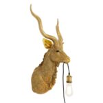 Wall lamp animal goat gold (2)