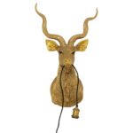 Wall lamp animal goat gold (3)