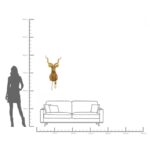 Wall lamp animal goat gold (4)