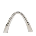 Candle holder bow duo chrome 21cm (8)