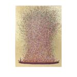 Canvas Picture Flower Boat Gold Pink 80x100cm